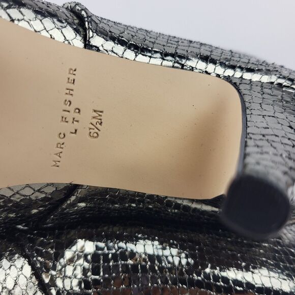 Marc Fisher LTD Boots Paityn Slouch Pointed Toe Shiny Metallic Size 6.5M - Picture 13 of 13